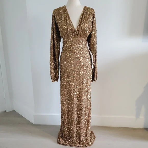 MacDuggal bronze Sequin gown Size 8 and 6 available new with tags - Picture 4 of 14